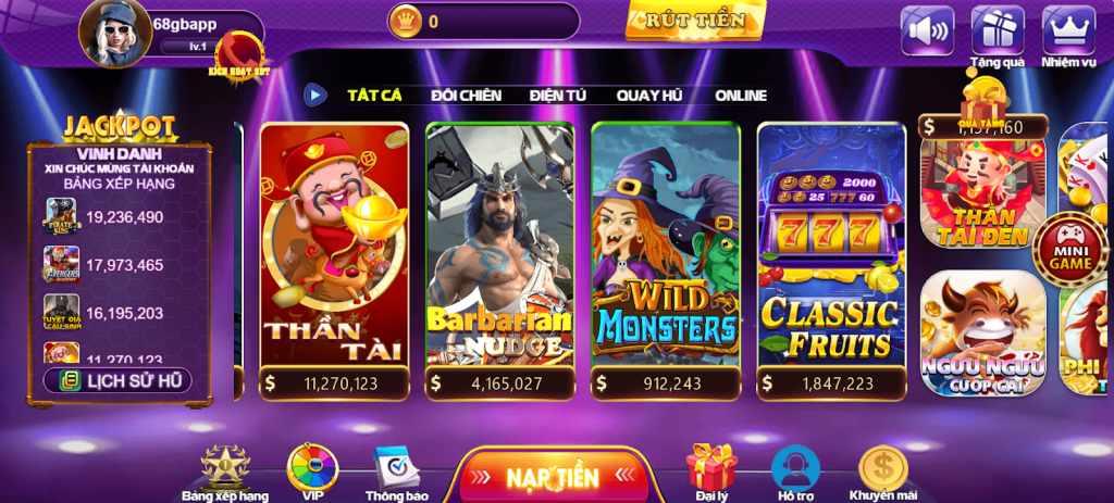 Đa dạng thể loại game chính là yếu tố giúp 68gb thu hút đông đảo người chơi