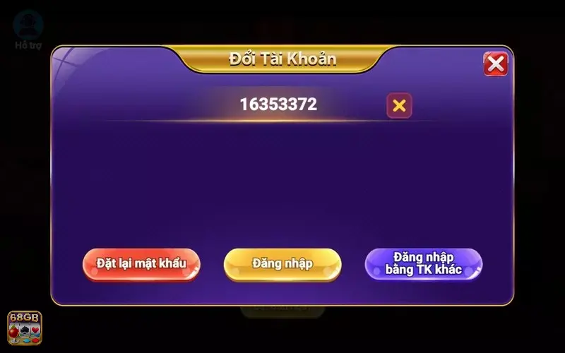 Cách đổi mật khẩu 68 game bài nhanh chóng